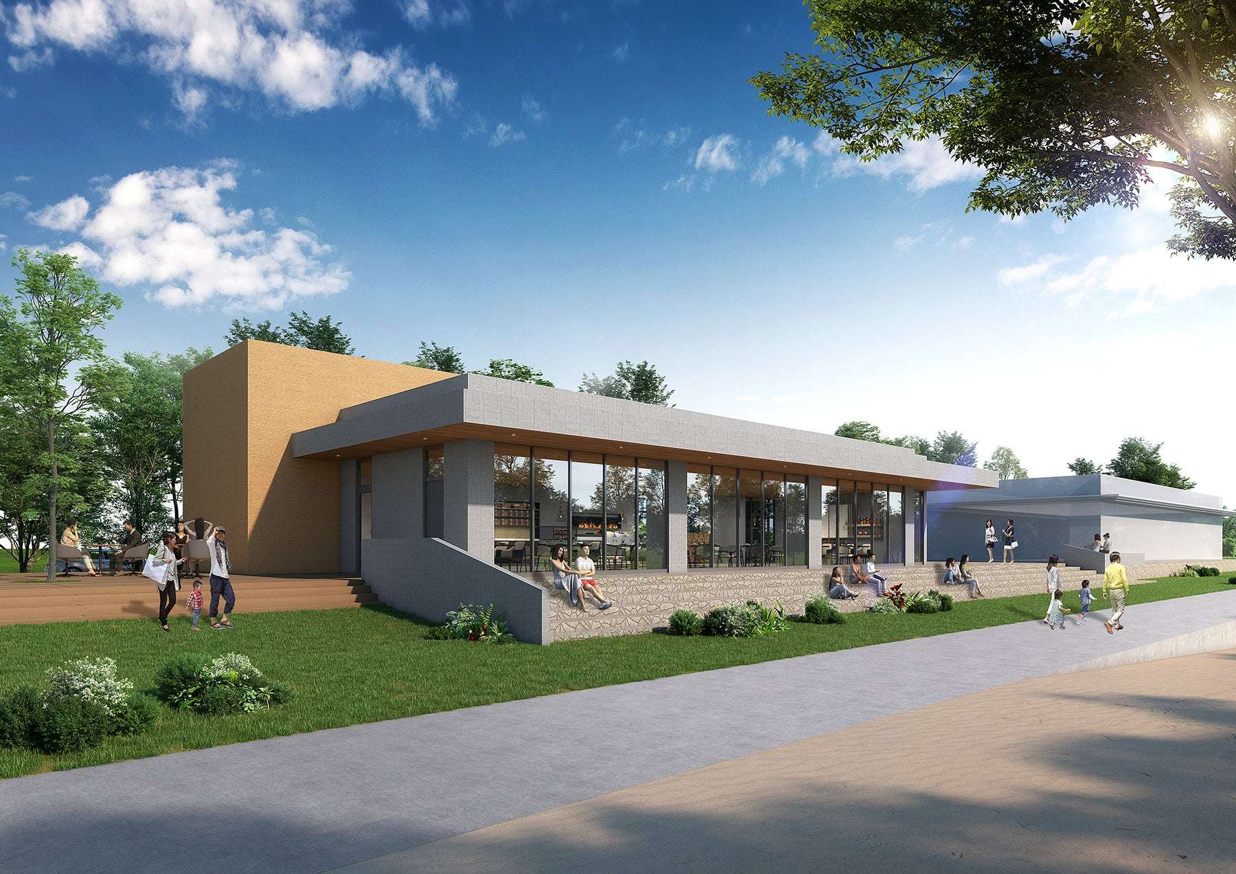 =2026年4月に誕生する新スポット「あけみおてらす」の全景イメージ