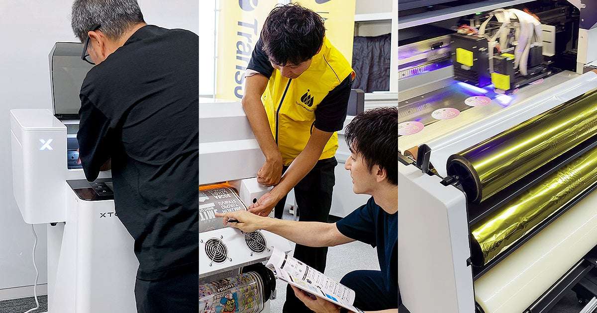 アパレル製品への高品質プリントを実現するDTFプリンターの実機イメージ